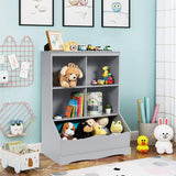 Storage Cabinet, Cubby Toy Organizer, 3 Shelf 4 Cube Units, Storage Bins Cubbies for Kids