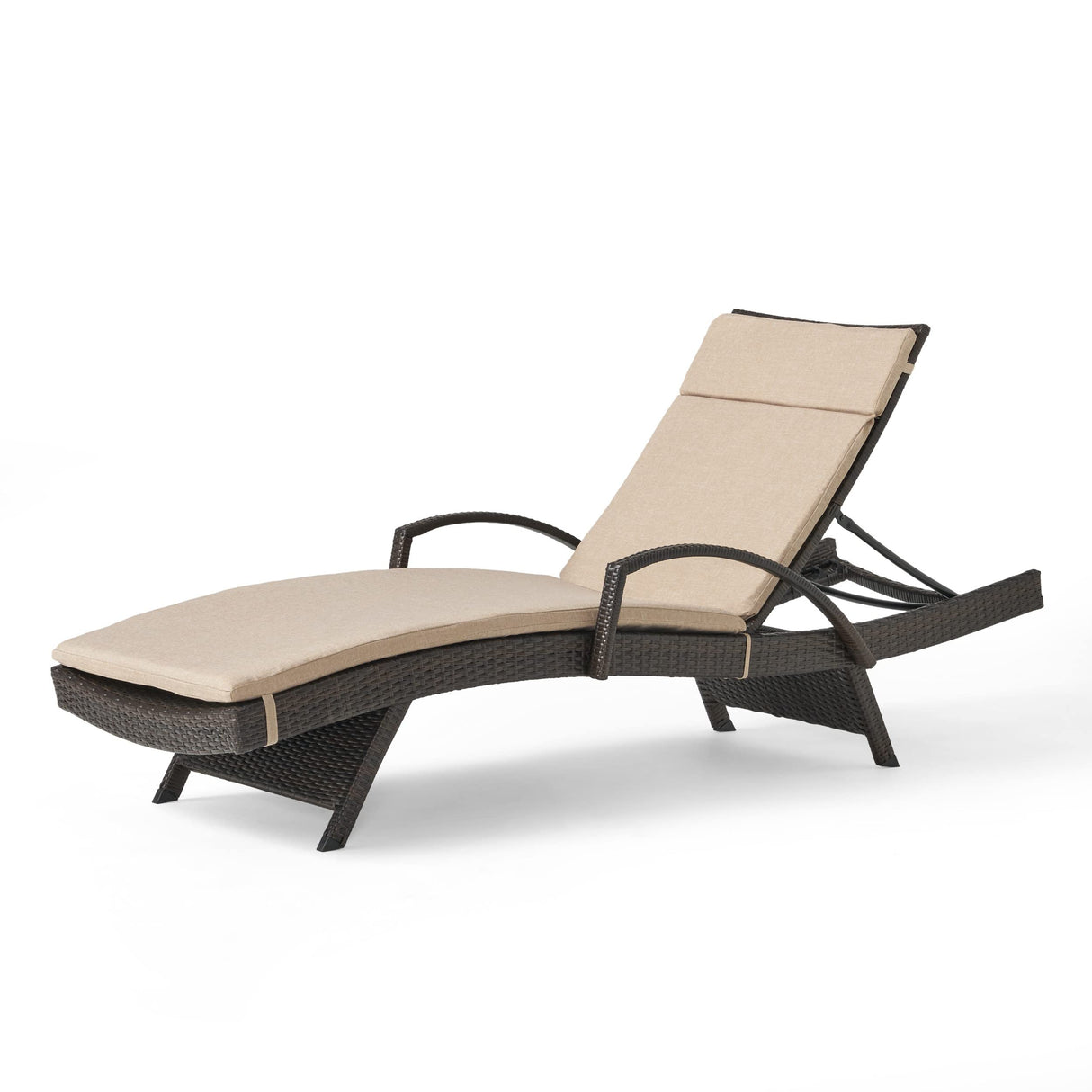 Christopher Knight Home Salem Outdoor Wicker Adjustable Chaise Lounge with Arms