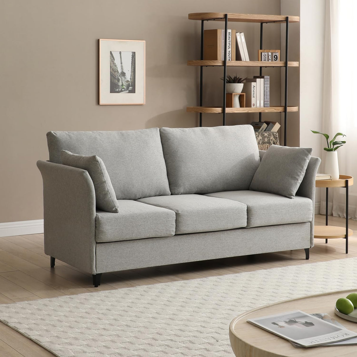 Mid Century Modern Sofa 3 Seat Couch Sofa 65.35"" W Deep Seat Couch for Living Room