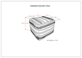 ommer Boho Square Pouf in Natural Handloom Woven Pattern for the Living Room,