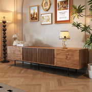 94.5" Mid-Century Modern Walnut TV Stand for TVs up to 80"