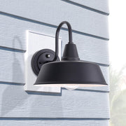 Large Barn Light Outdoor with Dusk to Dawn Sensor, 12in. Exterior Gooseneck Light