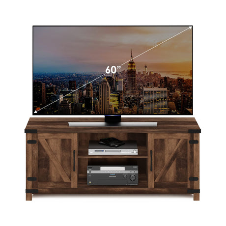 Cabinet Stand with Storage for TV up to 65 Inch, 70 Inch, Rustic Brown