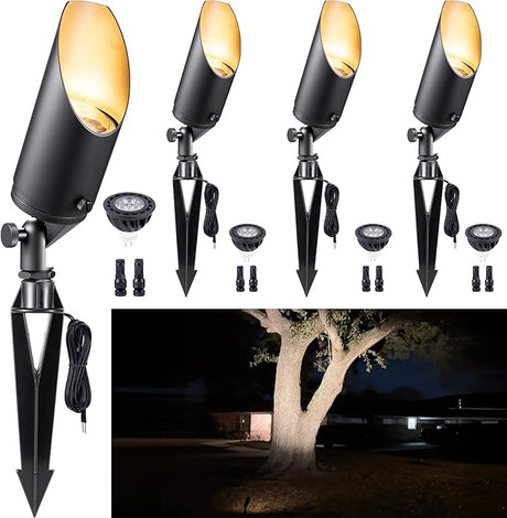 Brass Landscape Lighting - Low Voltage Outdoor Spotlights