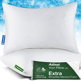 Cooling Bed Pillows for Sleeping 2 Pack, Shredded Memory Foam Pillows