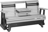 5' Plain Double Glider Bench, 2 Person Glider Chair, 2 Seat Outdoor Glider, Outdoor