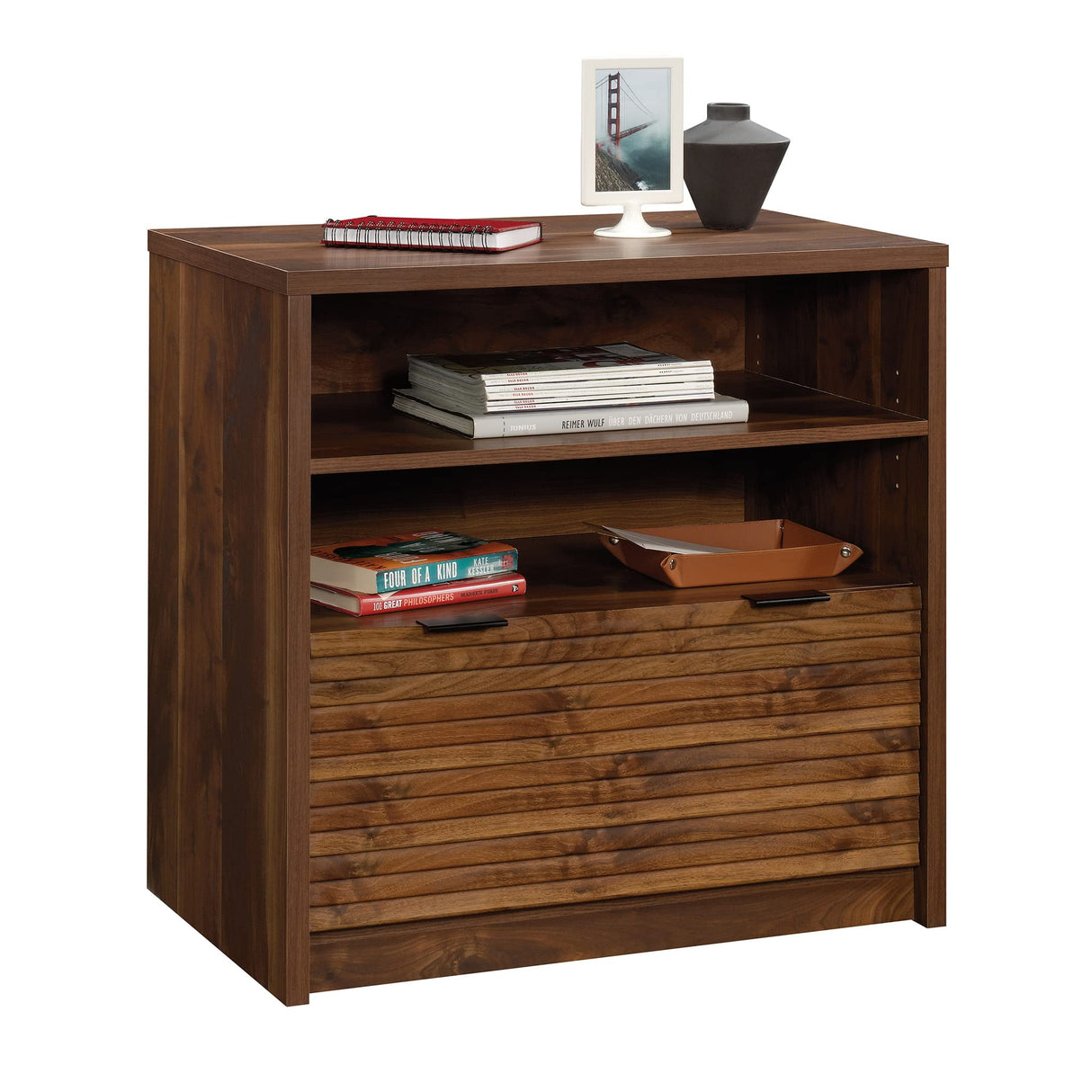 Harvey Park Lateral File, L: 30.87" x H: 19.29" x W: 30.00", Grand Walnut Finish