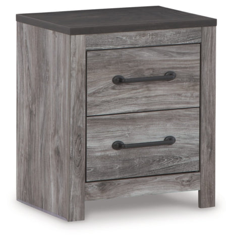 Bronyan 2 Drawer Nightstand,  Gray