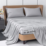 Cooling Sheets Rayon Derived from Bamboo 18"-24" Extra Deep Pocket Queen Sheets