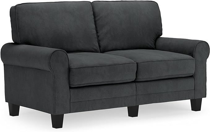 Copenhagen 73" Rolled Arm Sofa, Easy Care Polyester, Soft Pillow Back, Pocket Coil Seat Cushions, Removable Covers,