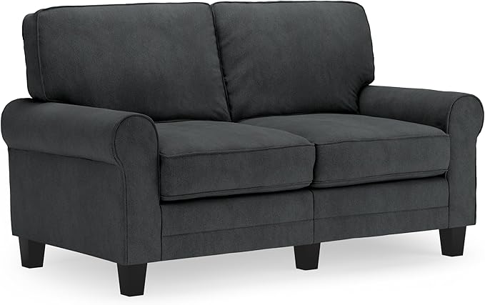 Copenhagen 73" Rolled Arm Sofa, Easy Care Polyester, Soft Pillow Back, Pocket Coil Seat