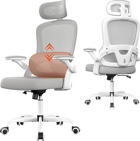 Ergonomic Office Chair, High Back Computer Chair with Adjustable Lumbar Support