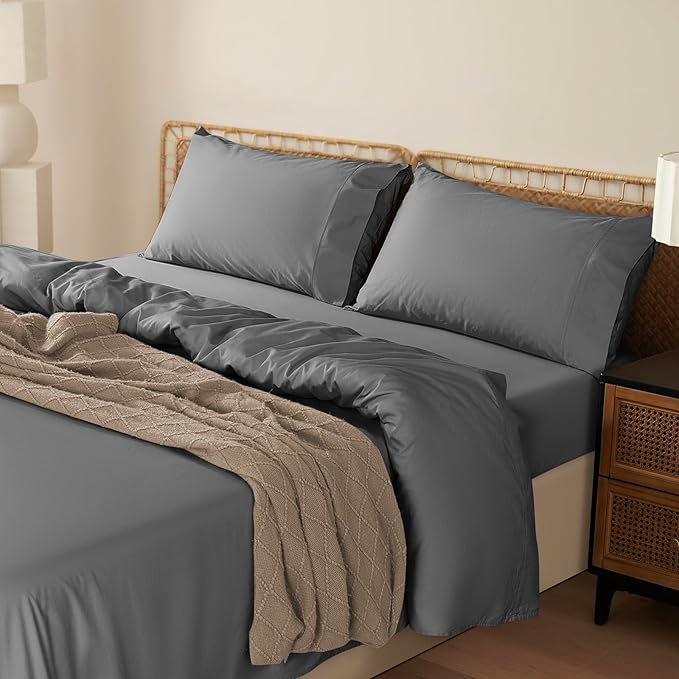 1000 Thread Count 100% Egyptian Cotton Sheets Set,King Size Bed Sheet 4 Piece Sets,