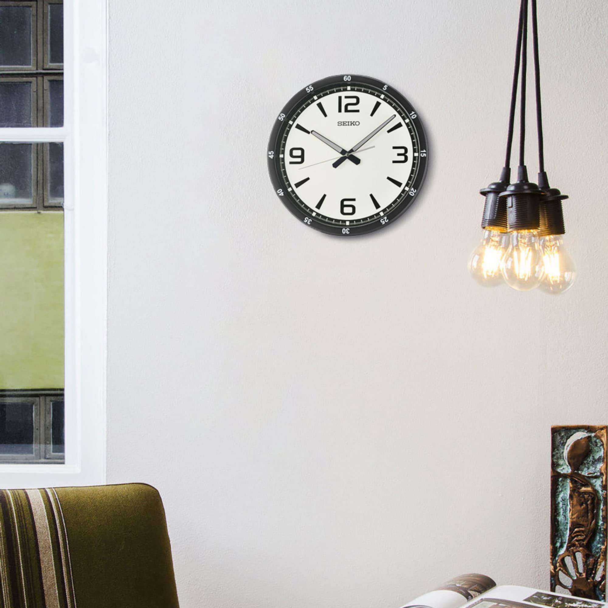 Melodies in Motion Wall Clock, Nighttime City Skyline