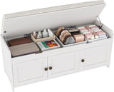 41.3" Shoe Bench with Lift Top Storage, Entryway Storage Bench with Cushioned Seat,