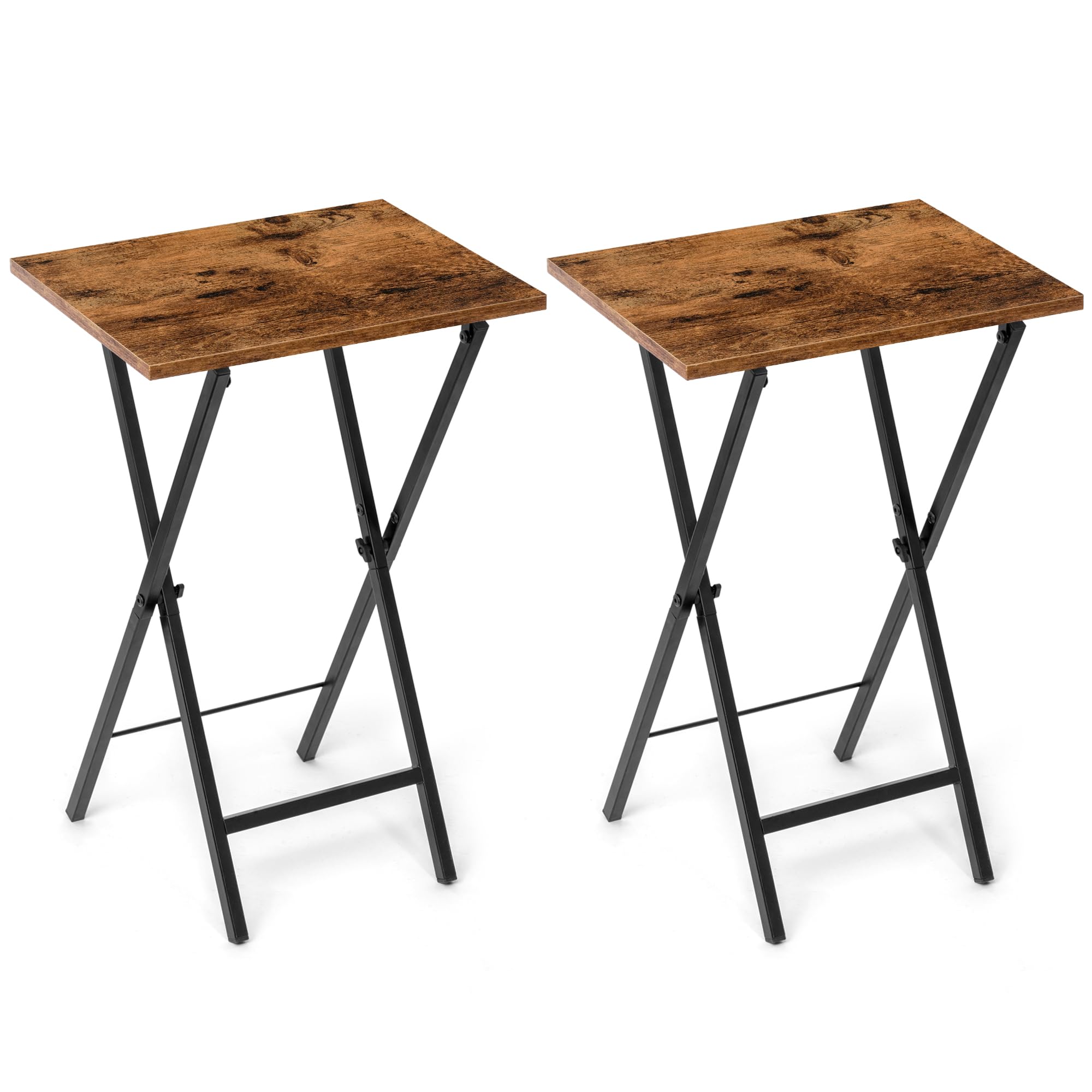 TV Tray Table Set of 2, TV Dinner Tray, Folding Table, Foldable TV Trays