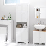 Tall Narrow Bathroom Storage Cabinet with Doors and Shelf Adjustability