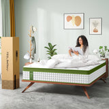 Queen Mattress, 14 Inch Hybrid Mattress Queen Size in a Box with Gel Memory Foam