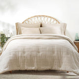 Boho Comforter Set King Size 7 Piece, Shabby Chic Tufted Comforter Set with Sheets