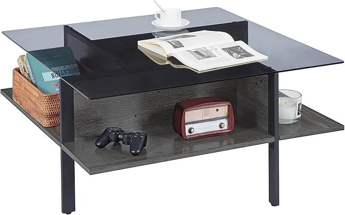 Convertible Entertaining Coffee Table - Coffee Table with 2 Removable Trays