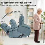 Electric Lift Recliner, Power Lift Recliner Chair with Waterproof Fabric, Lift Chair with Side