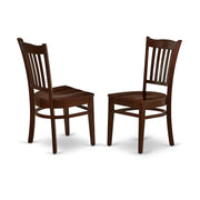 DMGR5-MAH-W 5 Piece Dining Room Table Set Includes a Round Kitchen