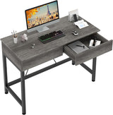 40Inch Small Desk with 2 Wooden Drawers,Vanity Desks for Home Office