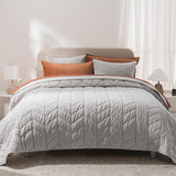 3 Pieces Luxurious Velvet King Quilts, Ultra Soft Lightweight Velvet Comforter Set