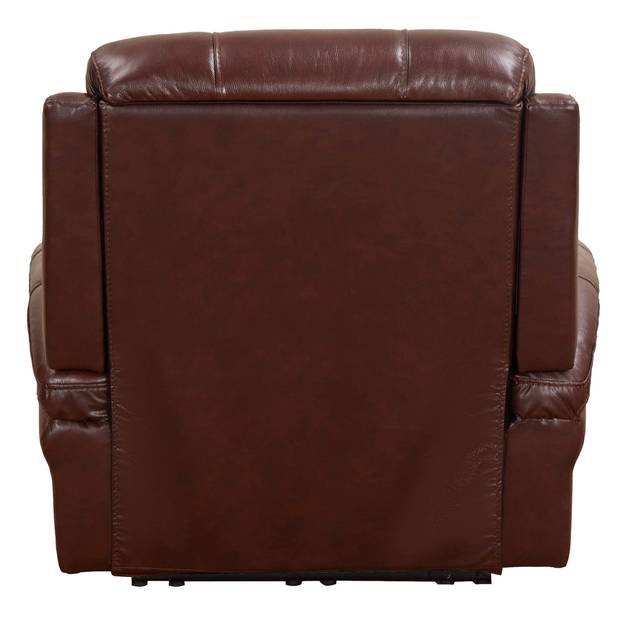 Leather Chair | Adjustable Headrest USB Ports Power Recliner, Apartment Sized, Deep Brown