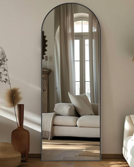 Full Length Mirror, 68"x26" Arched Floor Mirror, Glassless Mirror Full Length with Stand