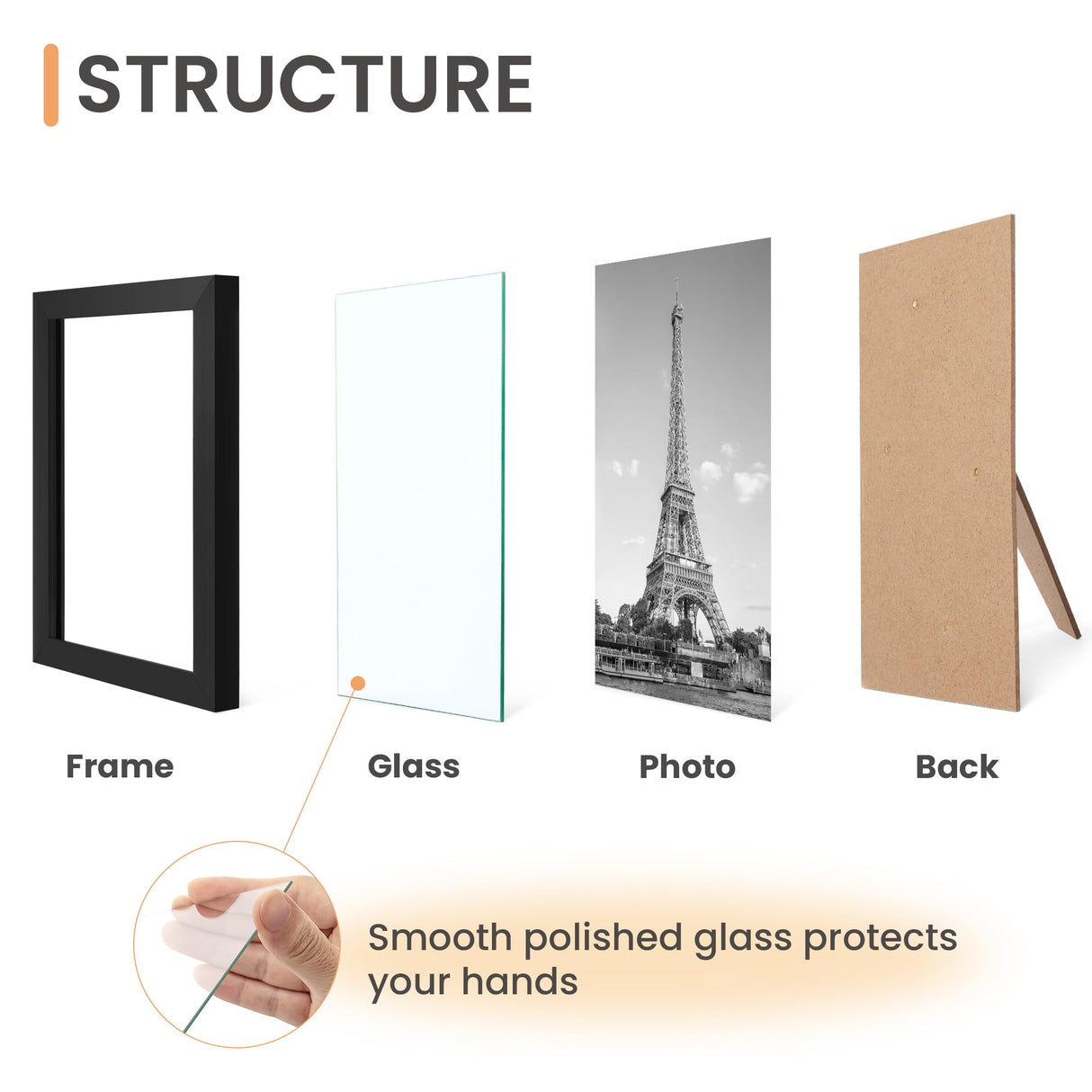 10 Pack Picture Frames Collage Wall Decor with Glass