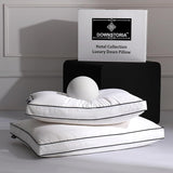Feather Down Pillows King Size Set of 2 with Gusset