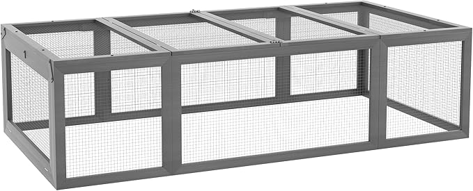 BunnyRun Outdoor Rabbit Hutch – 70" Lockable Hutch with Top Access & Run Box