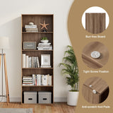 5 Shelf Bookcase, Tall Bookshelves and Bookcases, Vertical Bookshelf Tower