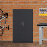 Metal Storage Cabinet with Locking Doors and 3 Adjustable Shelves