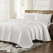 Quilts King Size, 3 Pieces White Lightweight Soft Quilts King Size Sets for All Seasons