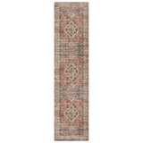 Lahome Oriental Kitchen Runner Rug-2.5X10 Washable Runner Rug Soft Ultra-Thin Bedroom Runner, Hallway Runner Rugs Distressed Bathroom Runner for Entryway ‎Laundry Room(2.5x10t,Peach/Orange)