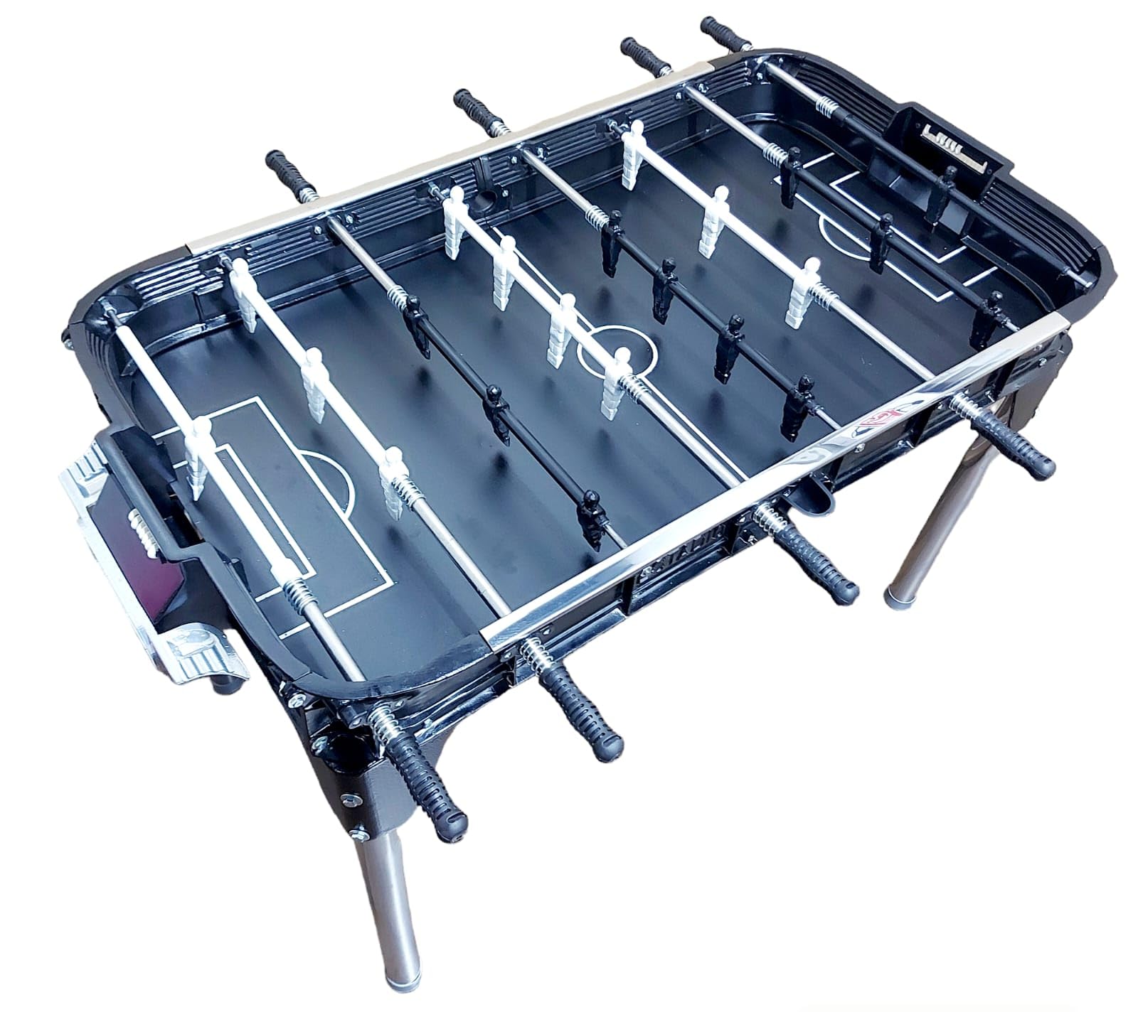 Black Foosball Table Adult Size - Game Tables For Adults with Balls & Players