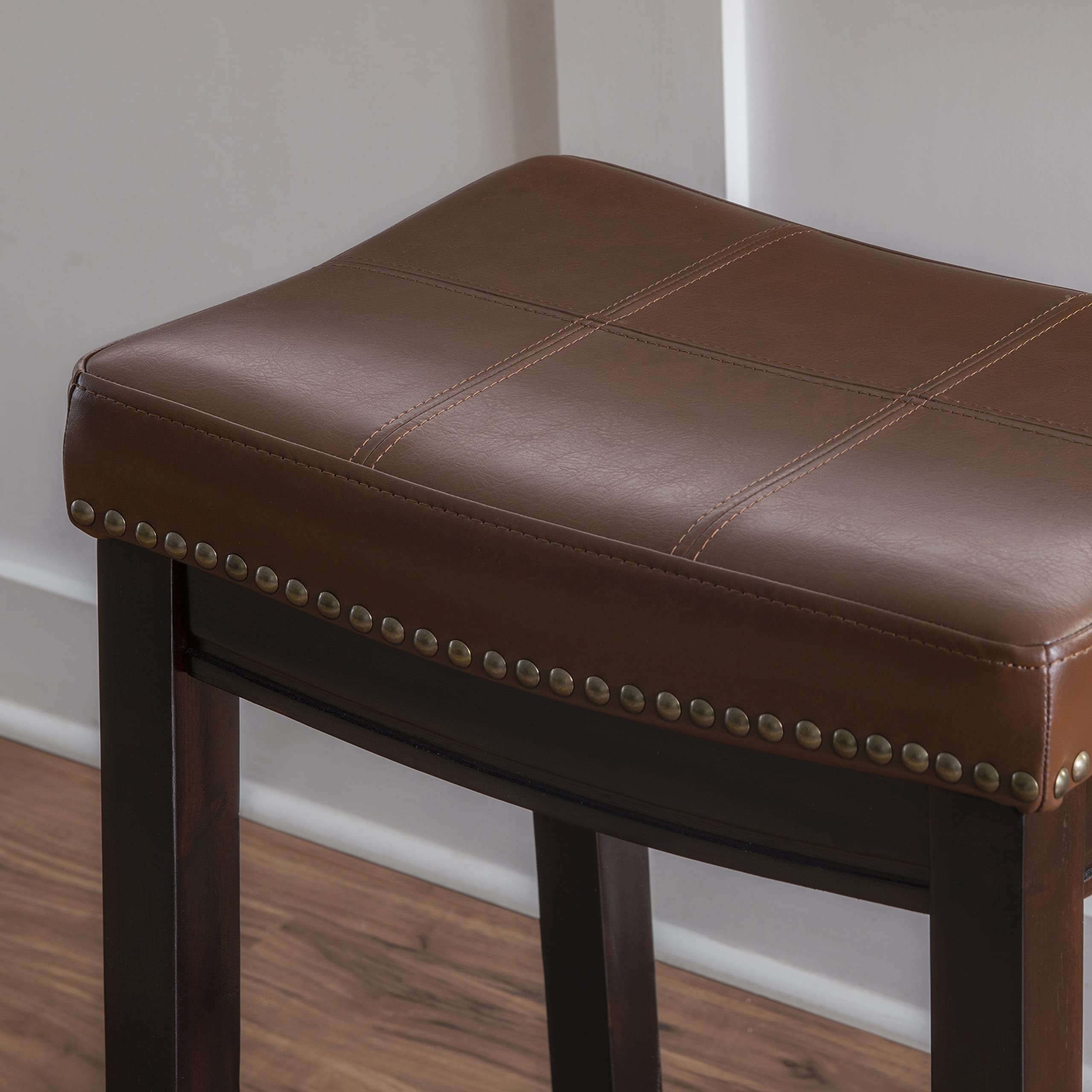 Cognac Backless Counter Stool