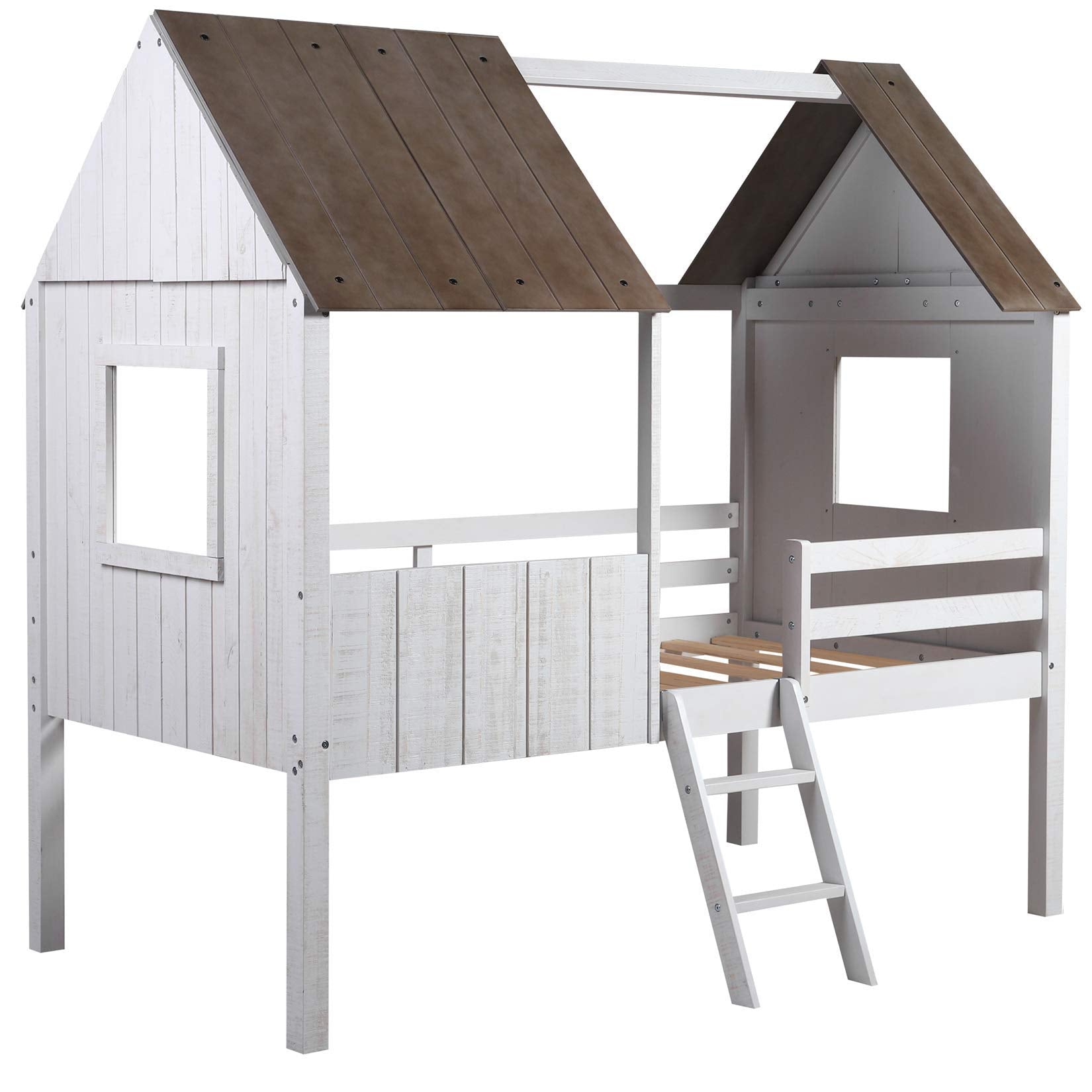House Bed for Kids, Toddler House Bed, Twin Size Low Loft Bed