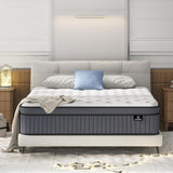 King Size Mattress, Upgrade Strengthen 12 Inch Firm Hybrid King Mattress in a Box