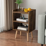 Nightstand, Mid-Century Modern Bedside Tables with Storage Shelf