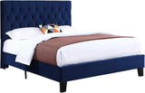 Dalton Velvet Upholstered Bed, Full, Aqua