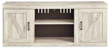 Bellaby Farmhouse Large TV Stand up to 60" with 3 Adjustable Shelves and Fireplace