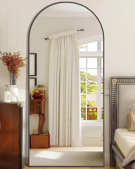 Full Length Mirror,76"x34" Arched Full Body Mirror,Floor Mirror with Stand,Body Mirror Standing Hanging Leaning Against Wall