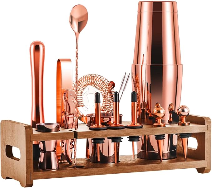 Mixology 24-Piece Bartender Kit,Perfect Home Cocktail Shaker Set for Drink Mixing