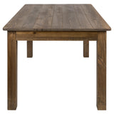 Hercules Series 60" x 38" Rectangular Rustic Solid Pine Restaurant Table
