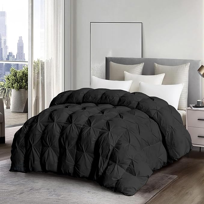 Luxurious All-Season Exquisite Pinch Pleat Design King Size 104 x 90 Down Alternative