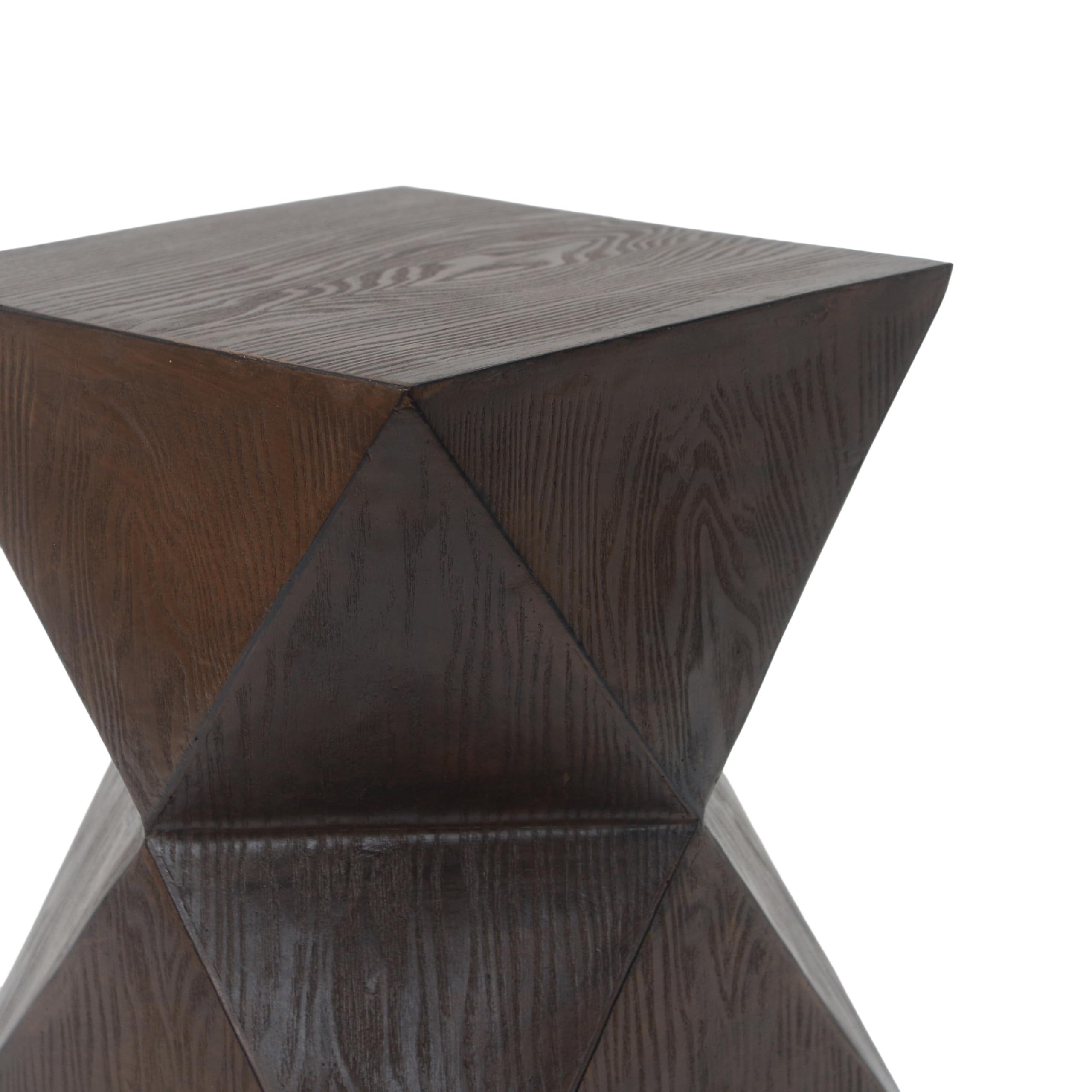 Outdoor Prismatic Symmetry Concrete Accent End Side Table Patio Coffeetable