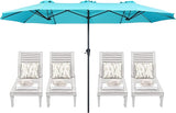 13FT Outdoor Umbrella for Patio, Double sided Pool Umbrellas